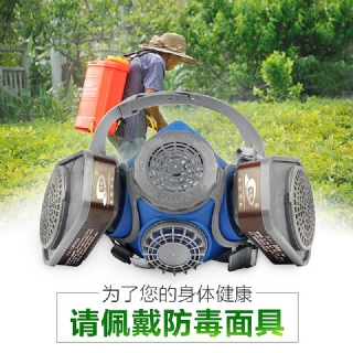 思創ST-M60雙濾盒防毒面具 硅膠防塵防毒面罩