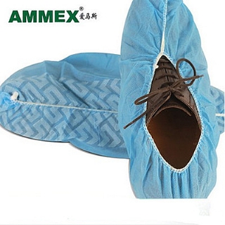 AMMEX一次性鞋套100只裝無(wú)紡布鞋套